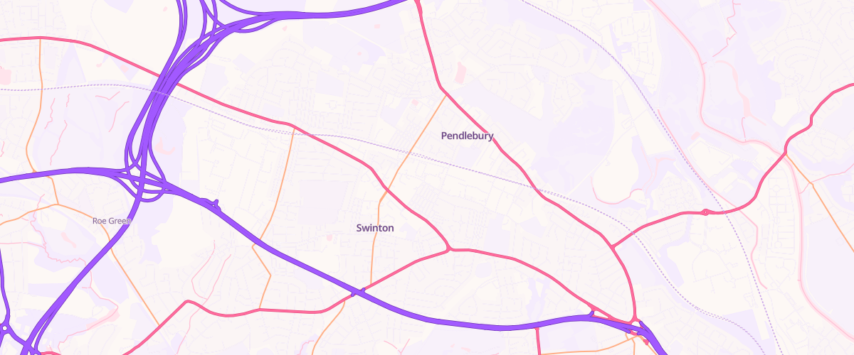 Map showing the location of Mfg Morrisons Swinton