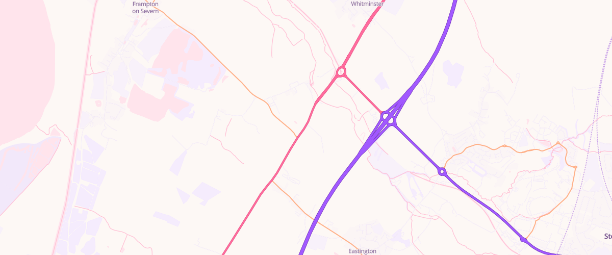 Map showing the location of Fromebridge Service Station