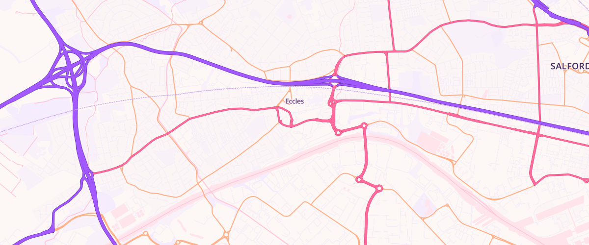 Map showing the location of Mfg Morrisons Eccles