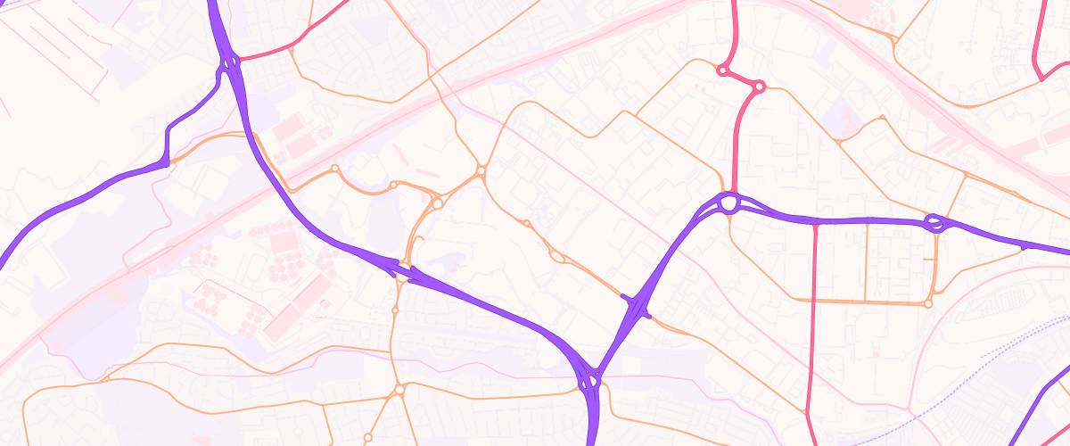 Map showing the location of Asda Trafford Park