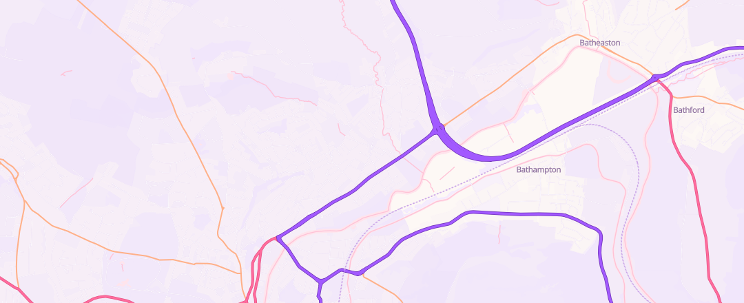 Map showing Larkhall Garage, Bath