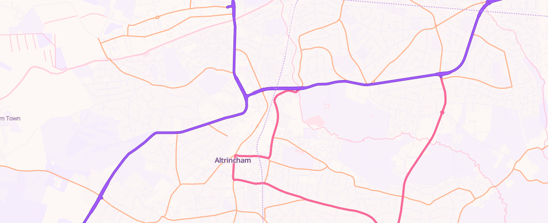 Map showing Halfords Autocentre, Altrincham