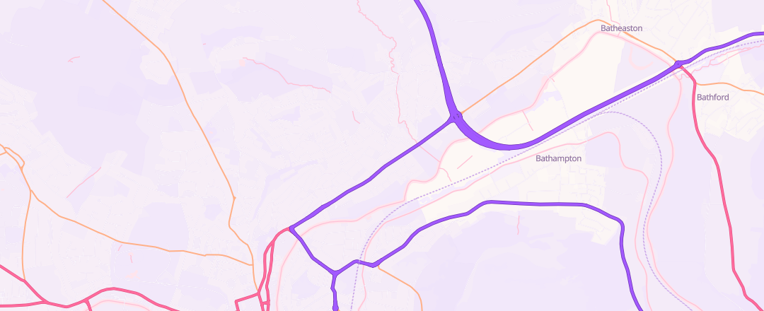 Map showing Larkhall Mot Centre, Bath