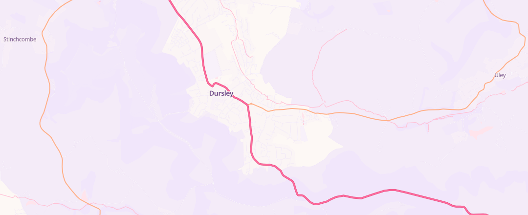 Map showing Marlen Motors, Dursley