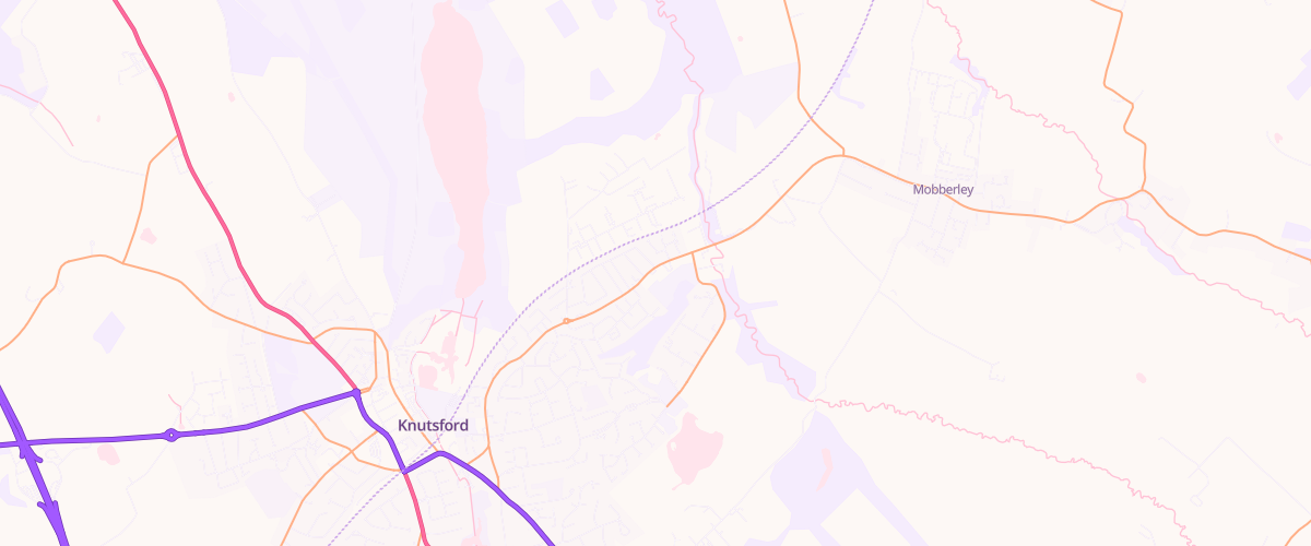 Map showing the location of Mfg Mobberley Road