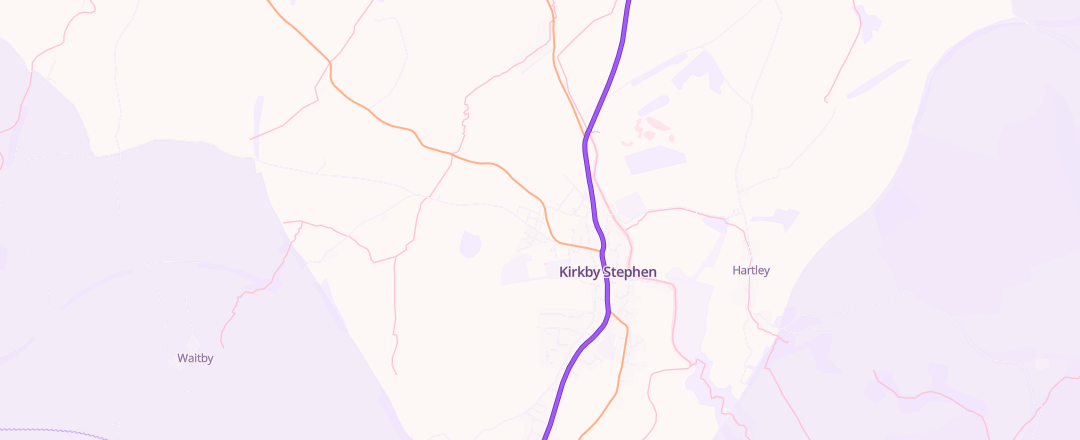 Map showing Mhb Motorcycles, Kirkby Stephen