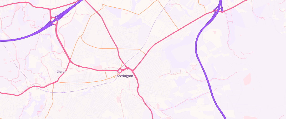 Map showing the location of Gem Accrington