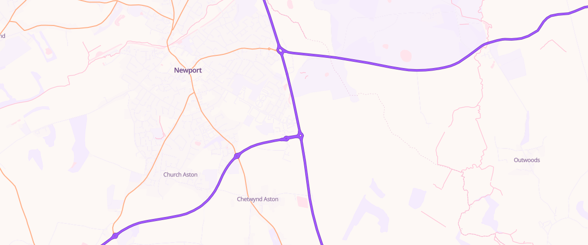 Map showing the location of Newport Sf Connect