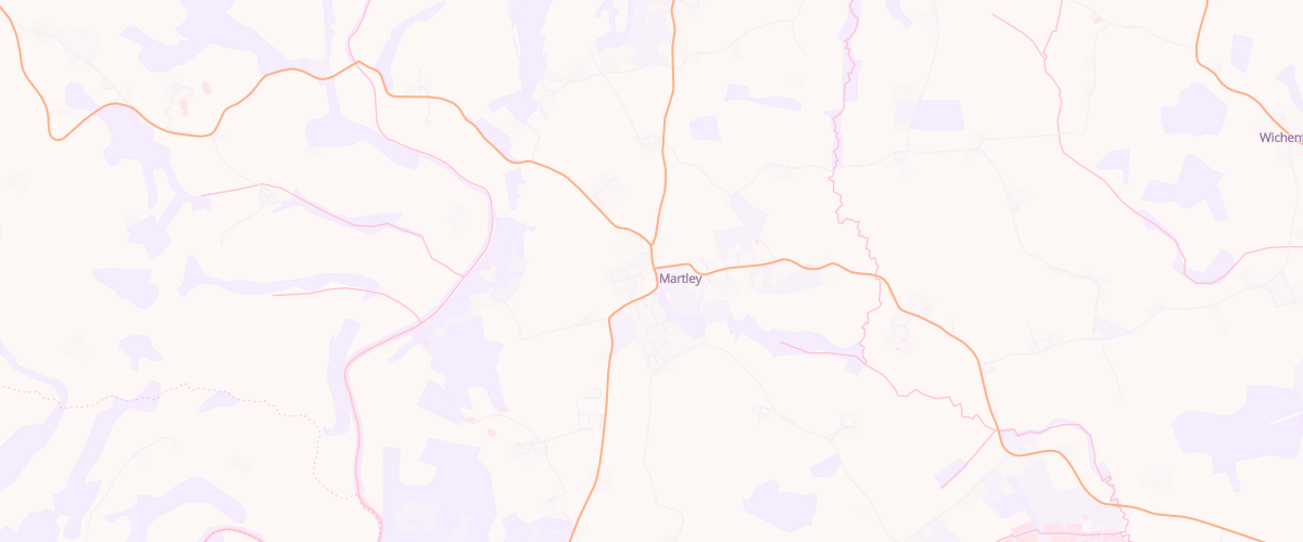 Map showing the location of Central Garage Martley