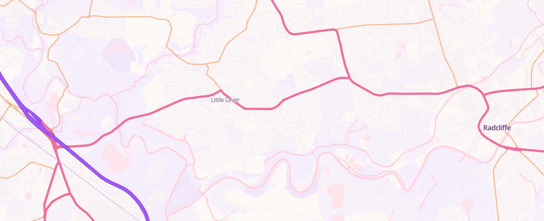 Map showing M B E Motor Services, Bolton