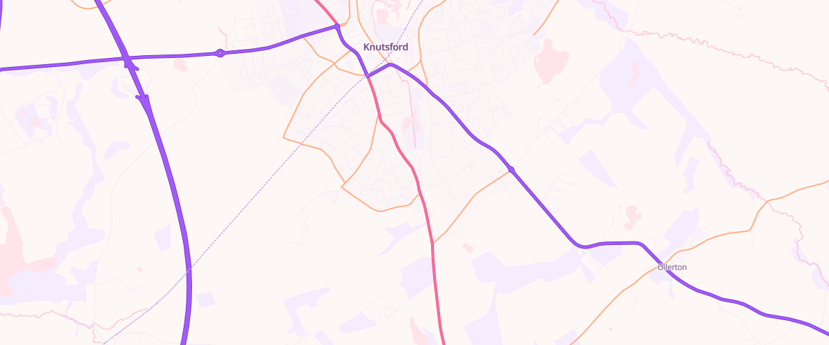 Map showing the location of Asda Knutsford Express Petrol