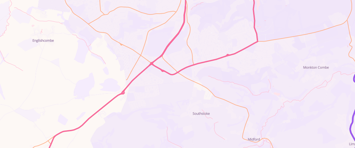 Map showing the location of Combe Down Esso Express