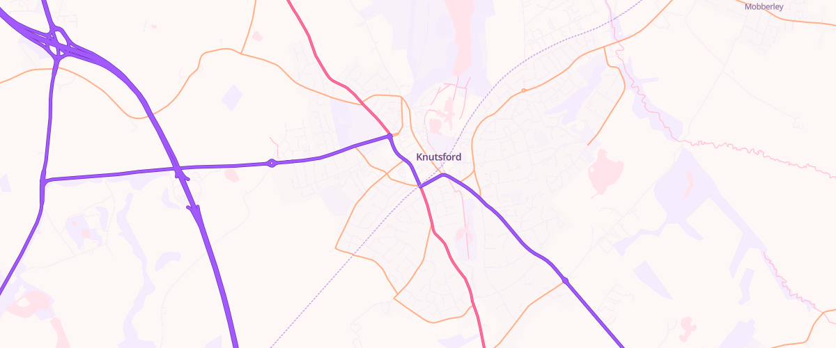 Map showing the location of Shell Knutsford