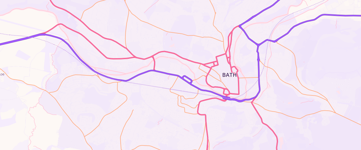 Map showing the location of Sainsburys Bath
