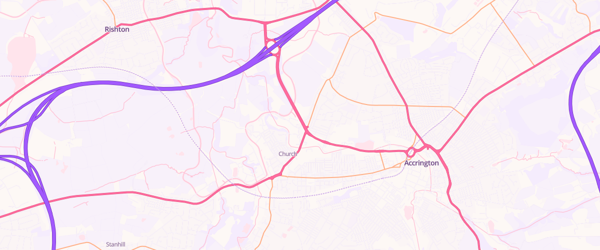 Map showing the location of Church Hall Garage Service