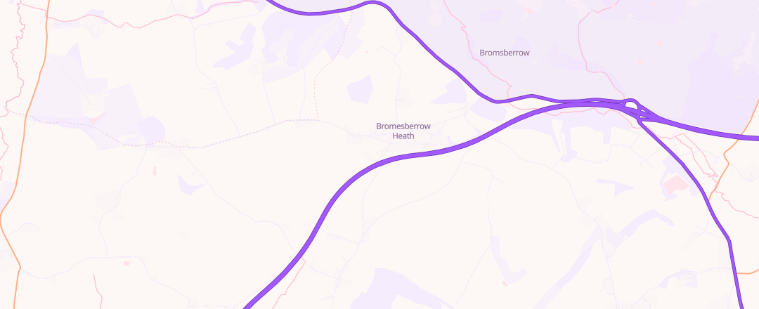 Map showing Auto Correct, Ledbury