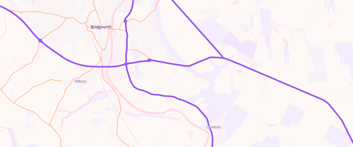 Map showing the location of Asda Bridgnorth Express Petrol