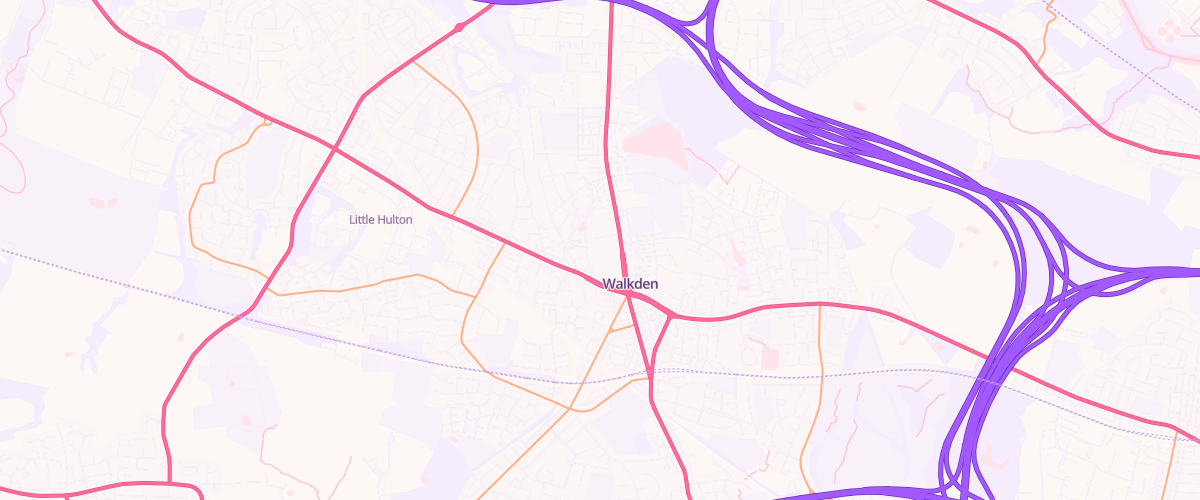 Map showing the location of Walkden Extra Petrol Filling