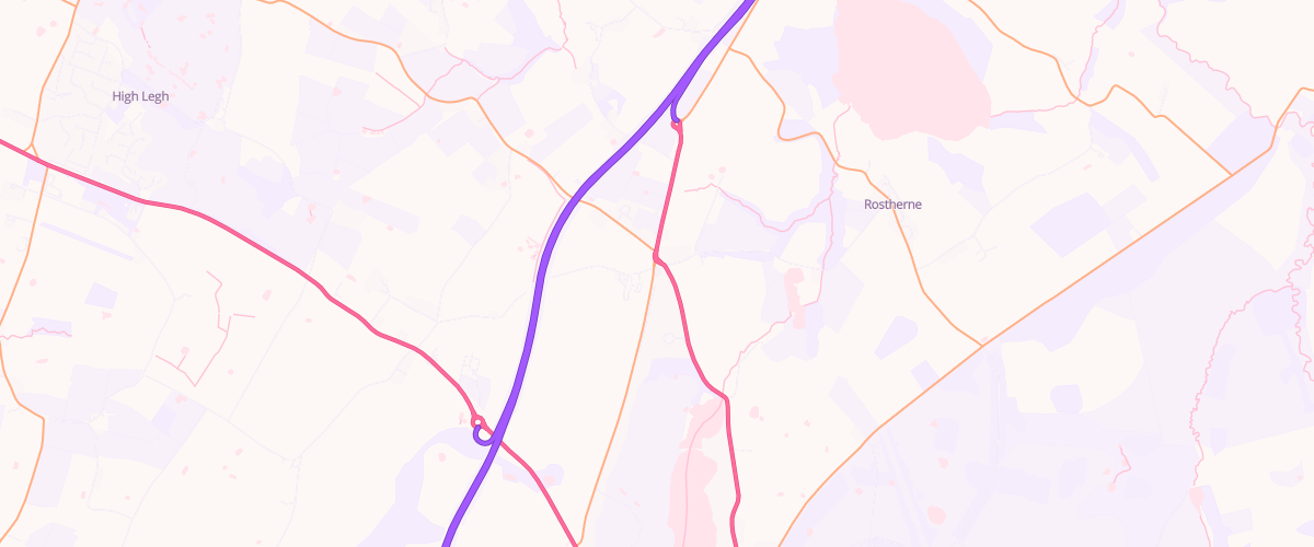 Map showing the location of Bp Cheshireways Service Station
