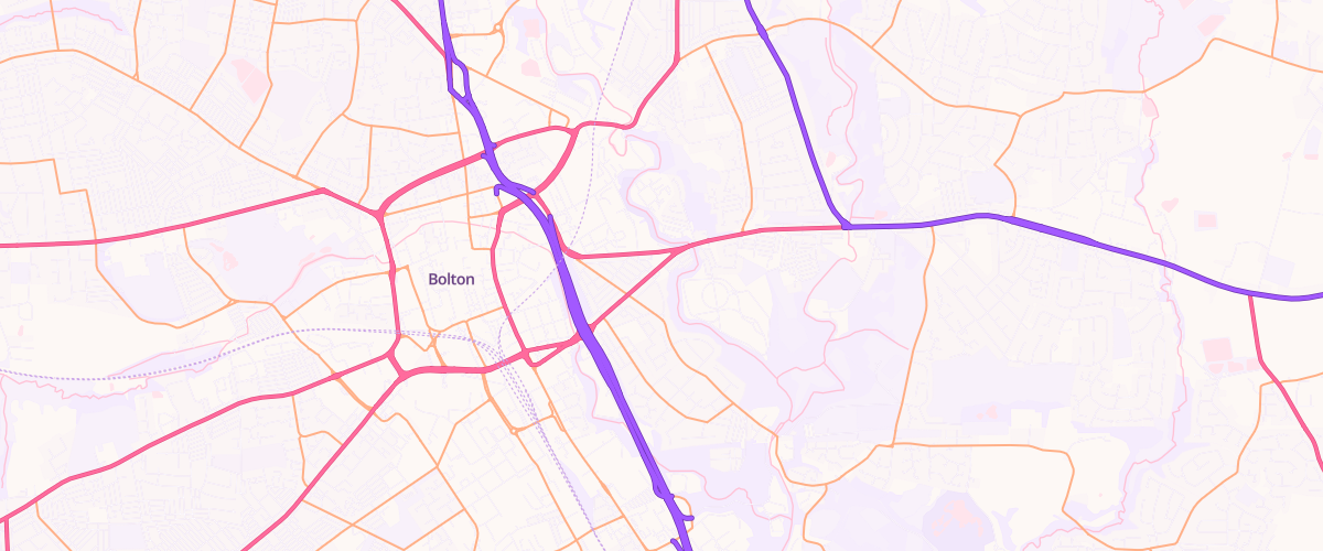 Map showing the location of Bradford St Esso Express