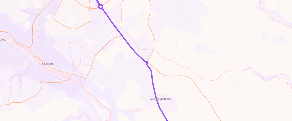 Map showing the location of Shell Sutton Maddock