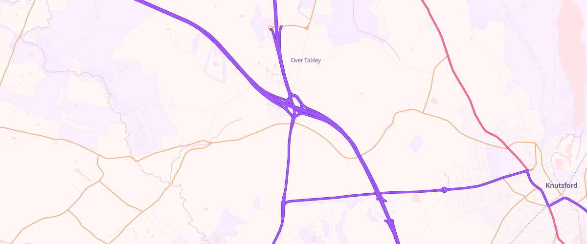 Map showing the location of Mfg Tabley Hill