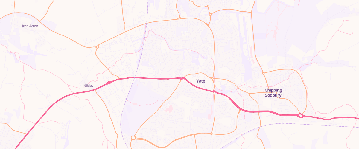 Map showing the location of Mfg Morrisons Yate
