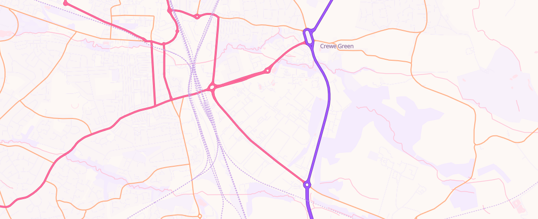 Map showing Gateway Motor Company, Crewe