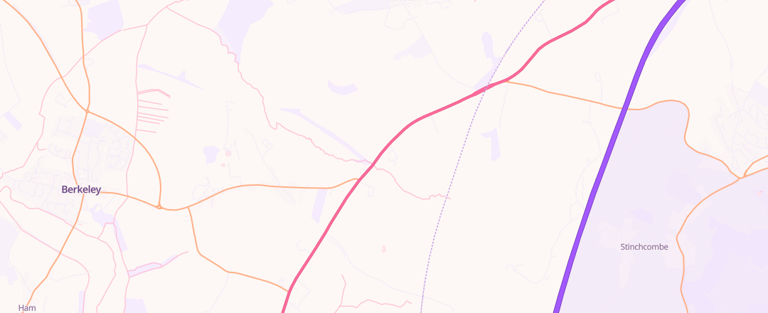 Map showing Tyreright (gloucester) Limited, Berkeley