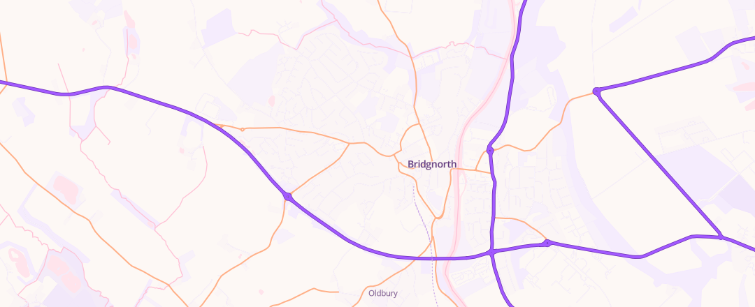 Map showing Halfords Autocentre, Bridgnorth