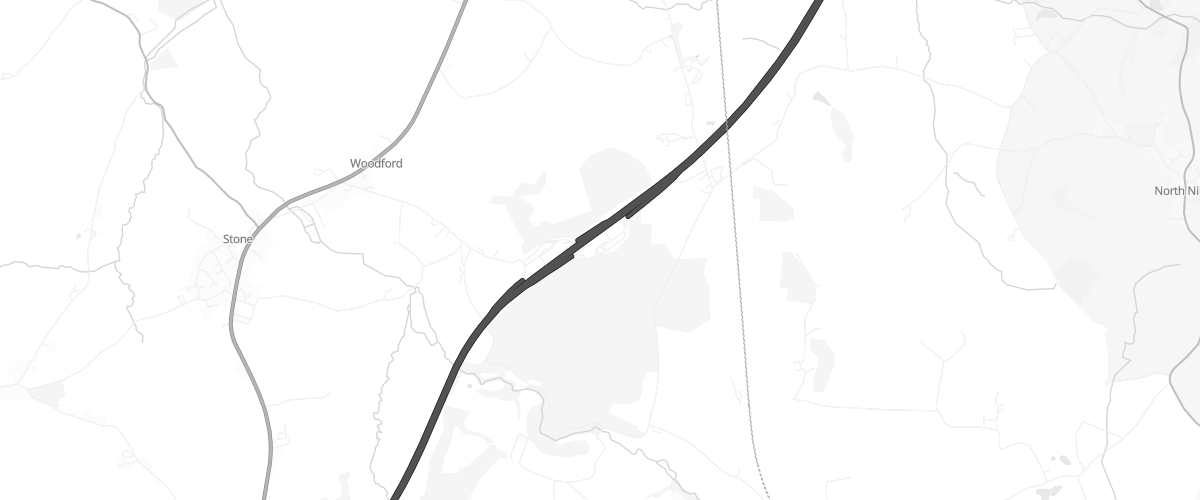 Map showing the location of Michaelwood South Connect Mwsa