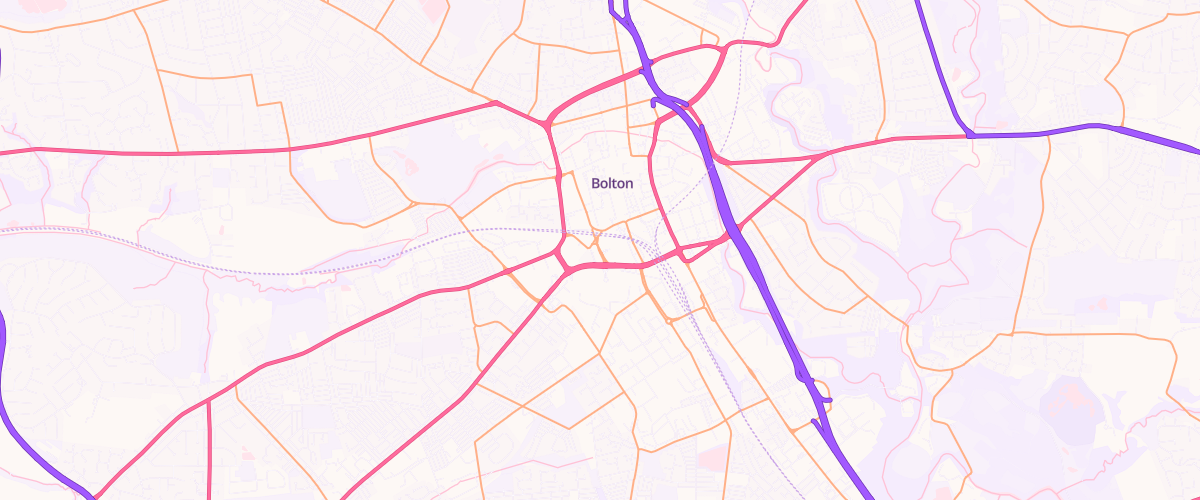 Map showing the location of Mfg Morrisons Bolton Dawes