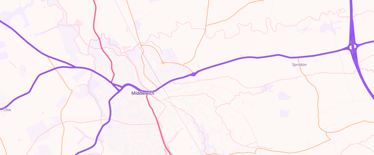 Map showing the location of Shell Middlewich Svcs