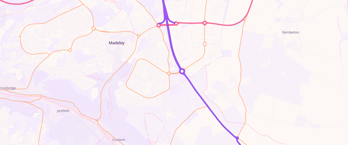 Map showing the location of Mfg Telford
