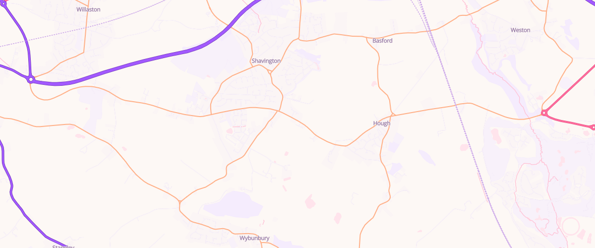 Map showing the location of Asda Shavington Express Petrol