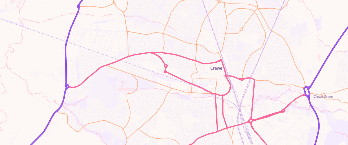 Map showing the location of Mfg Morrisons Crewe