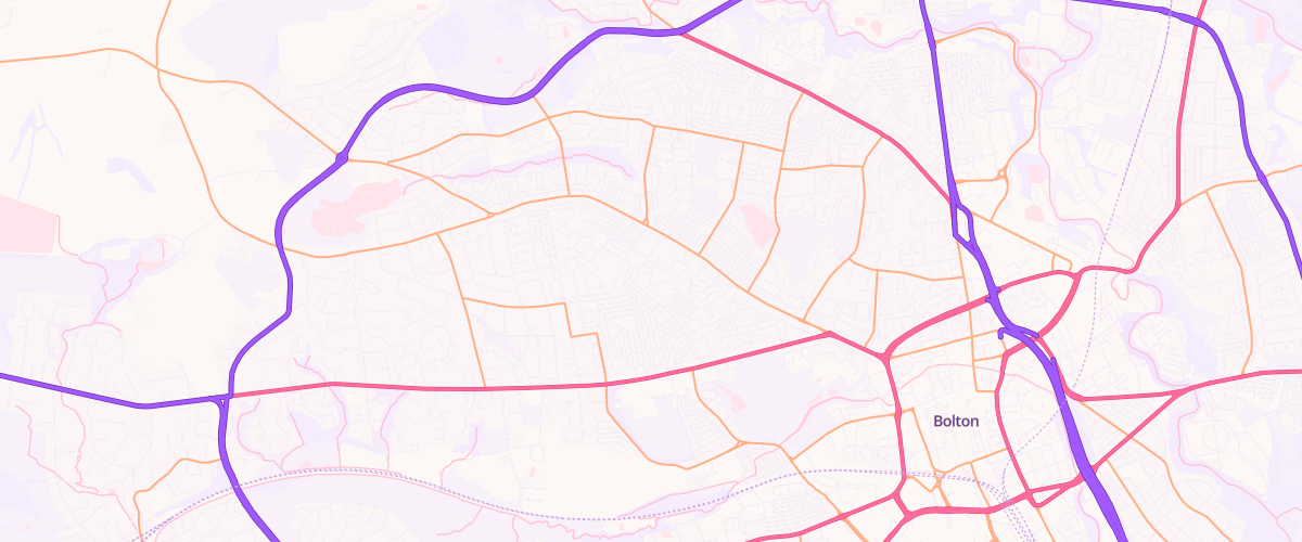 Map showing the location of Mfg Morrisons Bolton Atlas