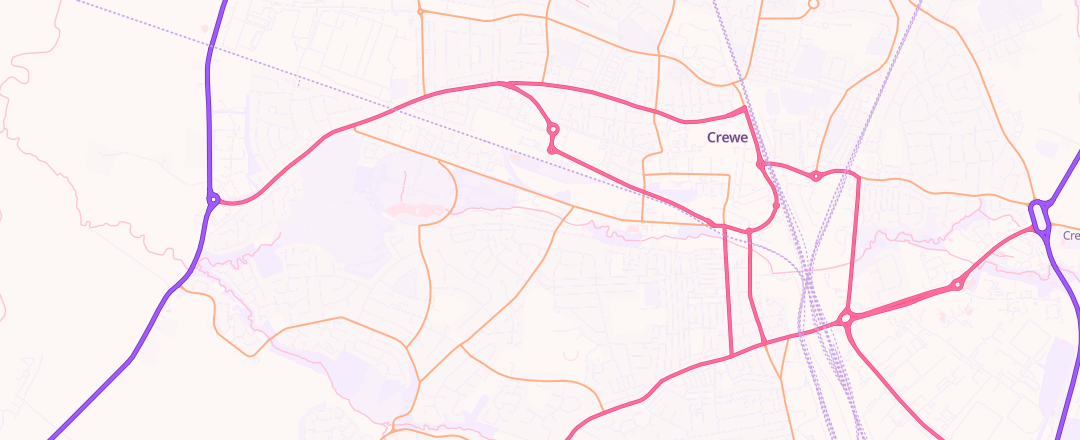 Map showing Prestige Motors Cheshire, Crewe