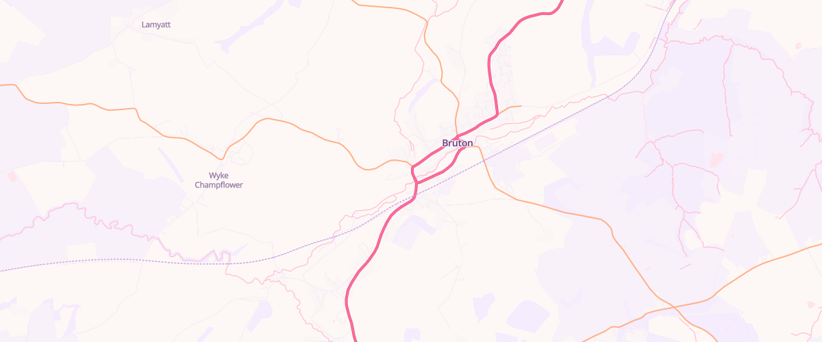 Map showing the location of Mfg Bruton