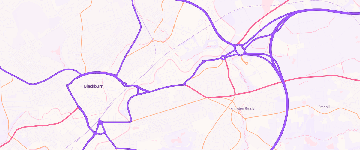 Map showing the location of Blackburn Superstore Petrol Filling