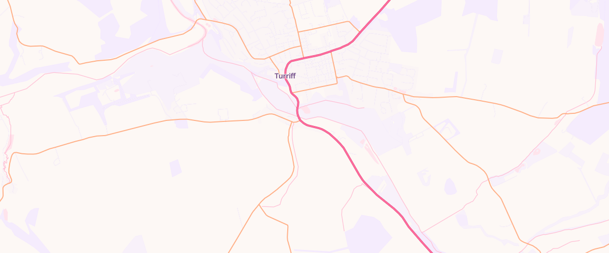 Map showing the location of Turriff Service Station