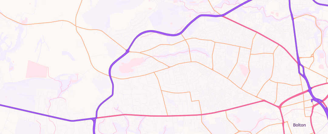 Map showing Whitecroft Garage, Bolton