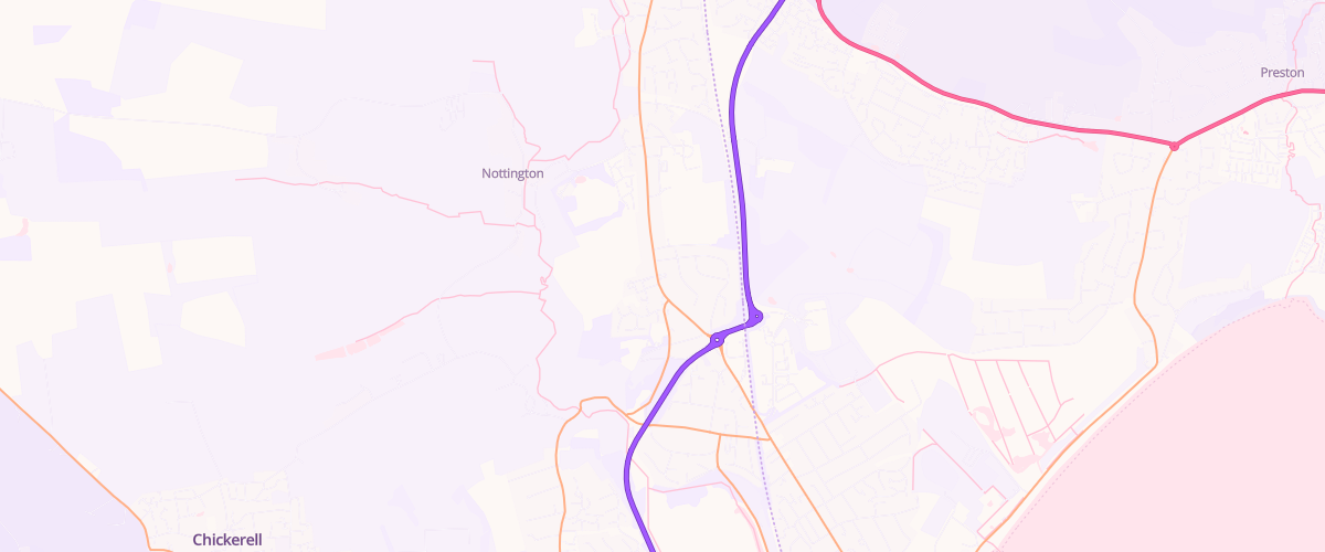 Map showing the location of Weymouth Sf Connect