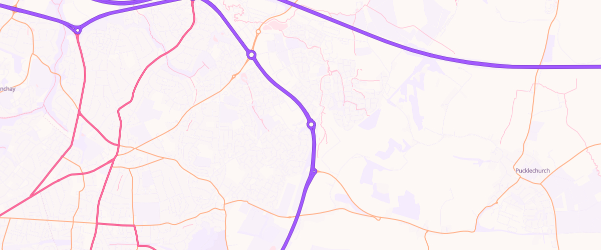 Map showing the location of Sainsburys Emersons Green