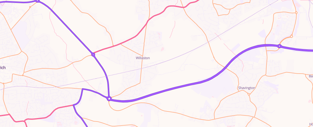 Map showing Advantage Vehicles Limited, Nantwich