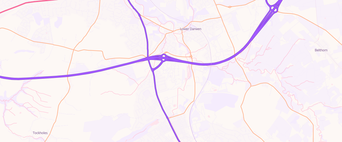 Map showing the location of Shell Darwen