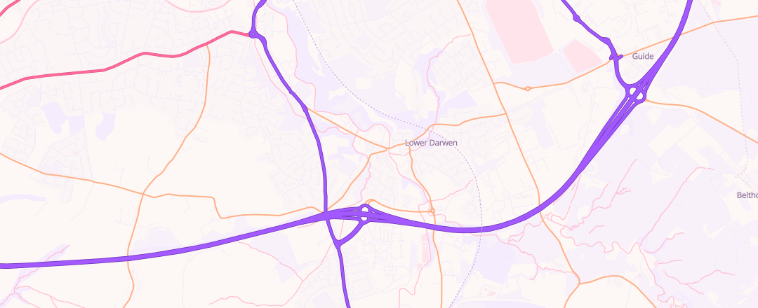 Map showing Lower Darwen Mot & Service Centre Ltd, Lower Darwen