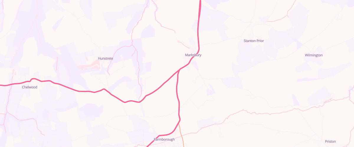 Map showing the location of Asda Marksbury Express Petrol