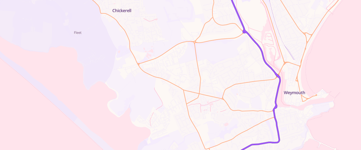 Map showing the location of Mfg Weymouth