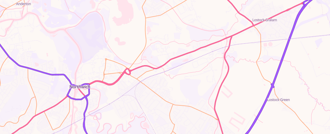 Map showing Arnold Clark, Northwich